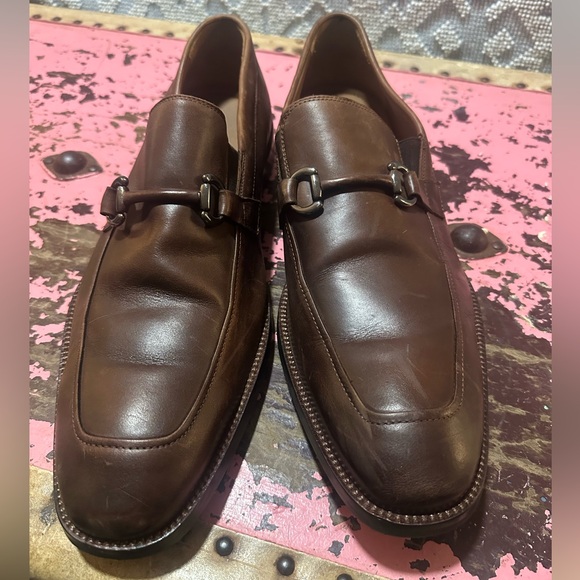 Johnston & Murphy Dark Brown Leather Slip-Ons Sz 13 - worn once - Picture 2 of 7
